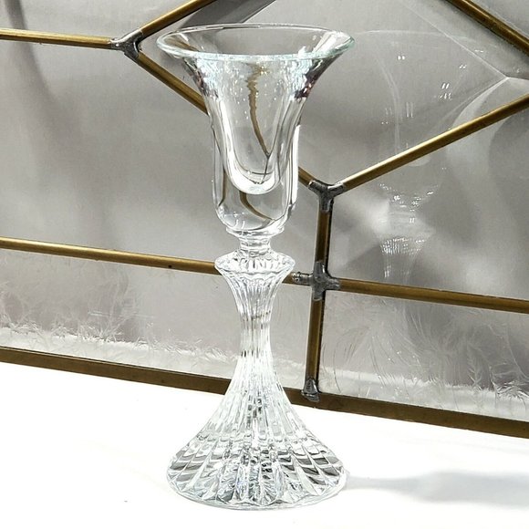Mikasa The Ritz Crystal Candle Holders 6.25" fluted tapers Germany - Picture 1 of 12